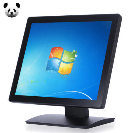 PANDA 17-inch square touch screen monitor on a POS counter in Cyprus