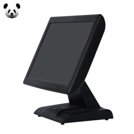 PANDA 190 I3 POS system with 15.6-inch LED touchscreen and full black finish on a retail counter in Cyprus
