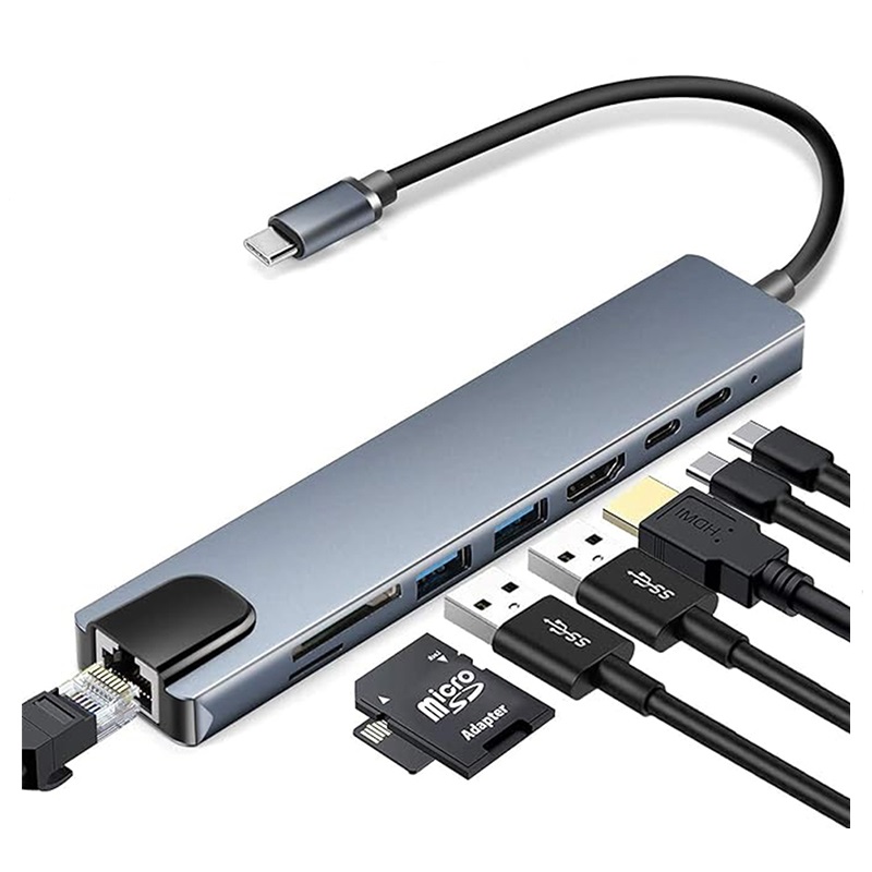 PANCORE USB-C Adapter 8 Ports PANCORE USB-C Adapter 8 Ports - Image 2