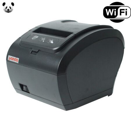 PANDA 307 U+W thermal receipt printer with barcode support and auto-cutter on a retail counter in Cyprus