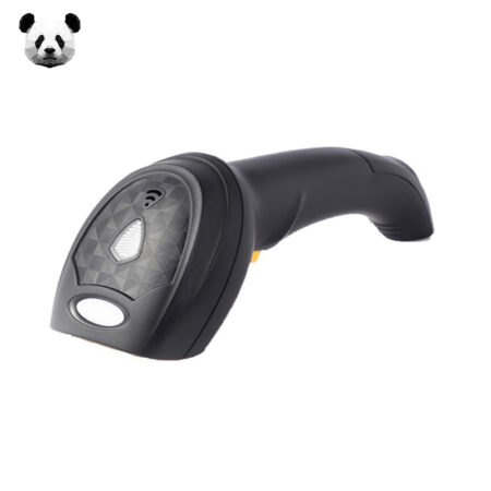 PANDA PAN9510 barcode scanner reading a QR code in a retail store in Cyprus