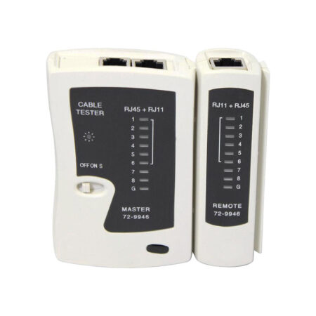 Multi-functional data cable tester for RJ45 and RJ11 – Ideal for network diagnostics in Cyprus and Europe